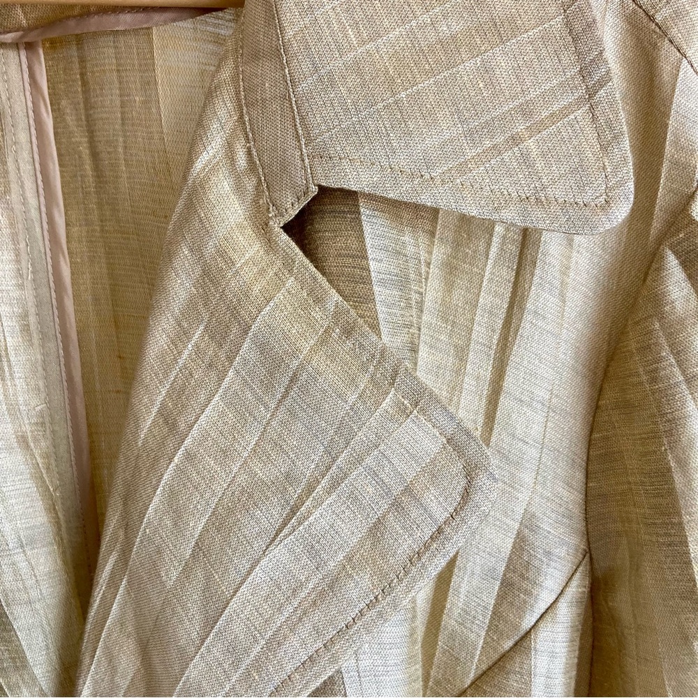 Chico's Linen Blend Open Front Belted Duster Jacket size 4 (20/22) - Picture 6 of 8